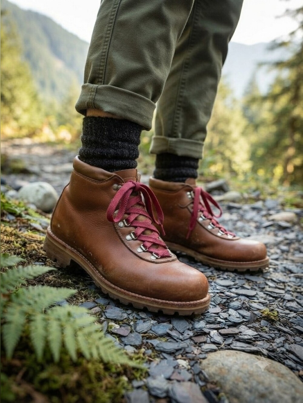 Vintage Lace-up Hiking Boots